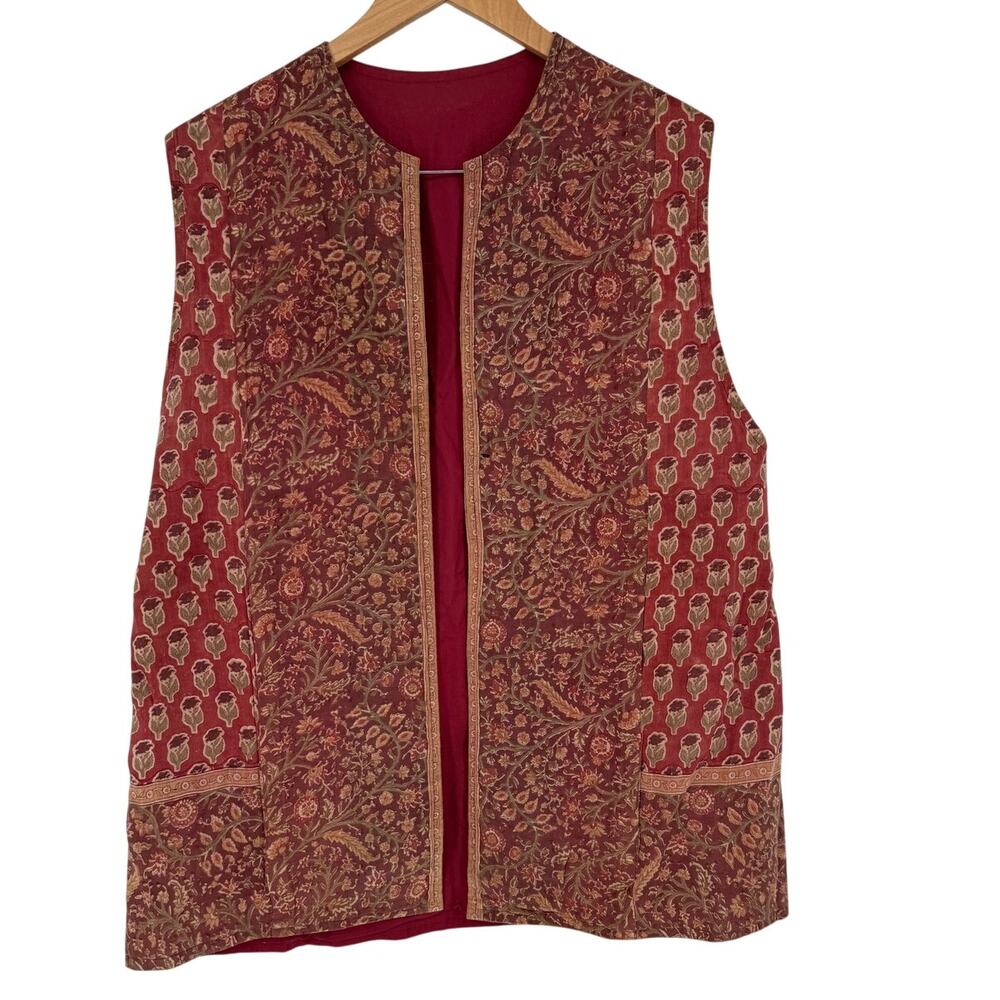Safekeeper Vest Made in Seattle Washington Gartler SZ L Long Line Lagenlook Boho